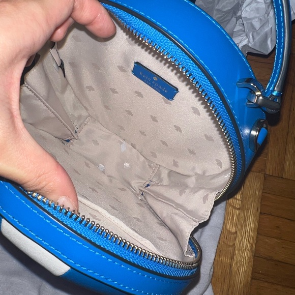 Kate spade pool float blue white leather hand bag crossbody - Picture 5 of 7